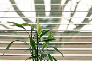Faux wood blind